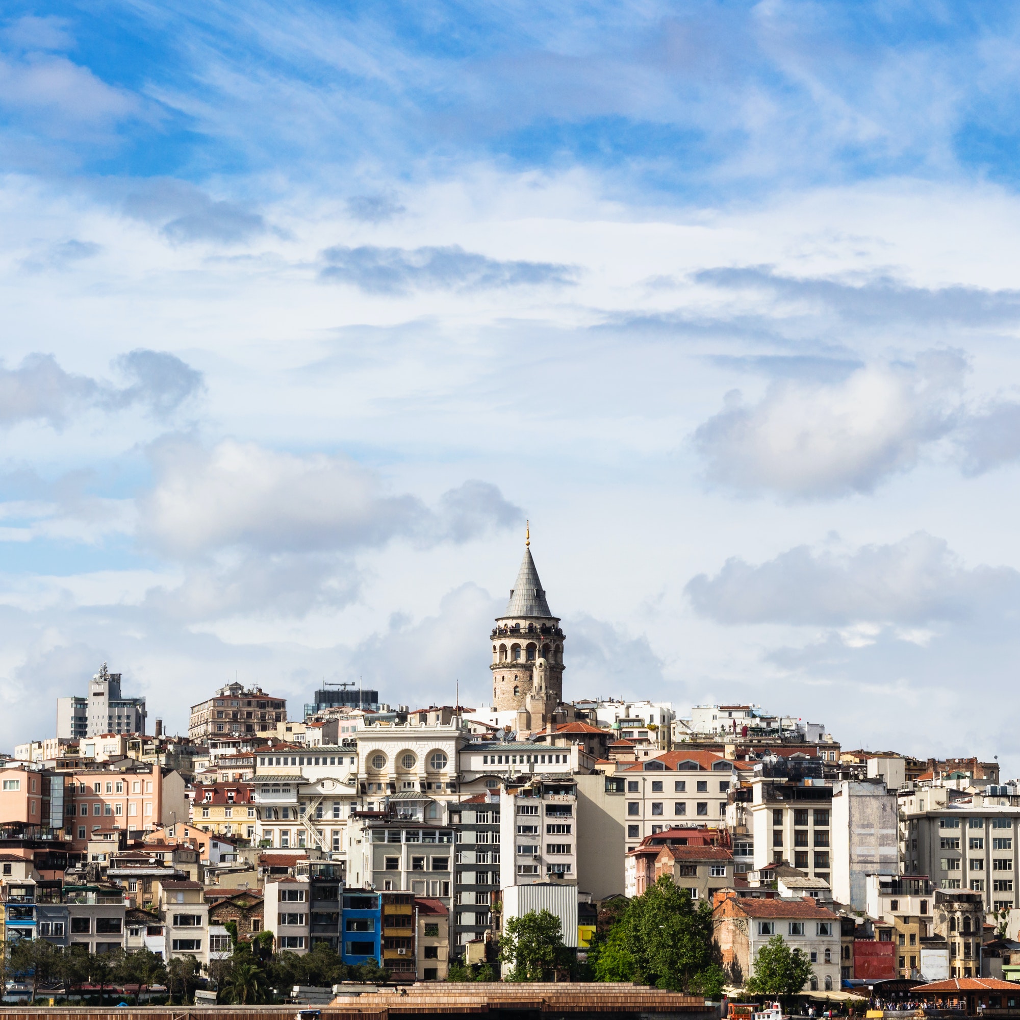 view of Galata District in Istanbul city